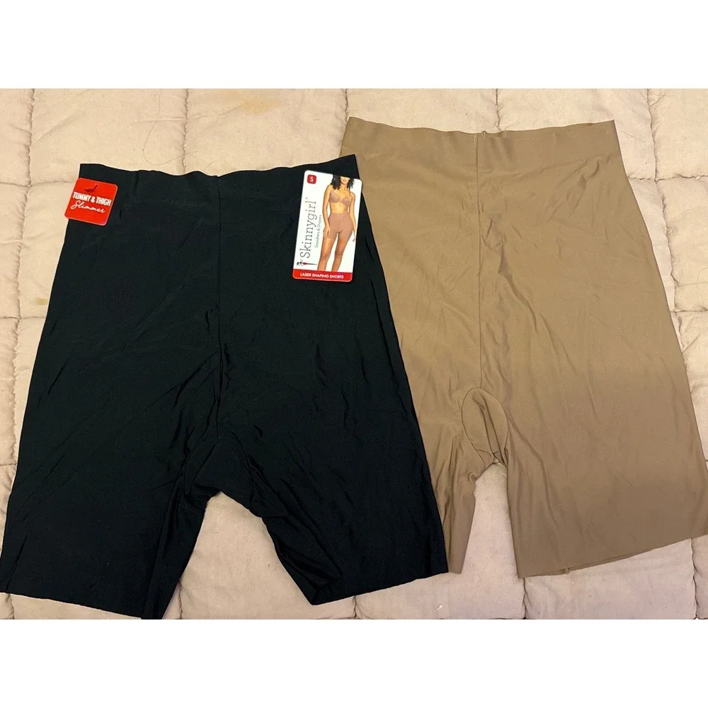 NEW Skinnygirl Laser Shaping Shorts Shapewear‎ Lot of 2 Black & Nude Women's, S